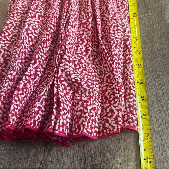 Vince Camuto Pleated Midi Skirt Womens Small Pink White Elastic Waist Lined Soft - Picture 9 of 10
